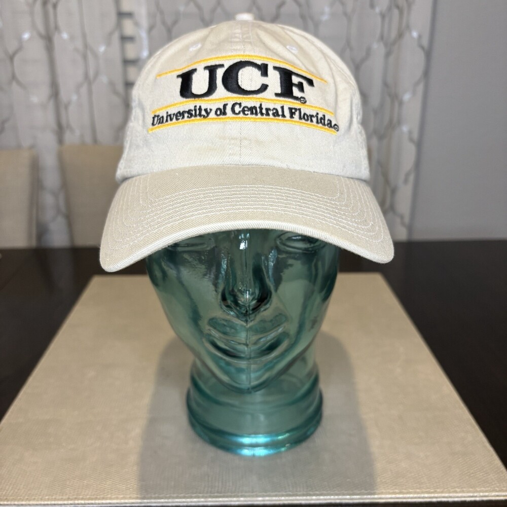 Vintage UCF Hat Cap SnapBack White Gold The Game Split Bar Knights NCAA Football